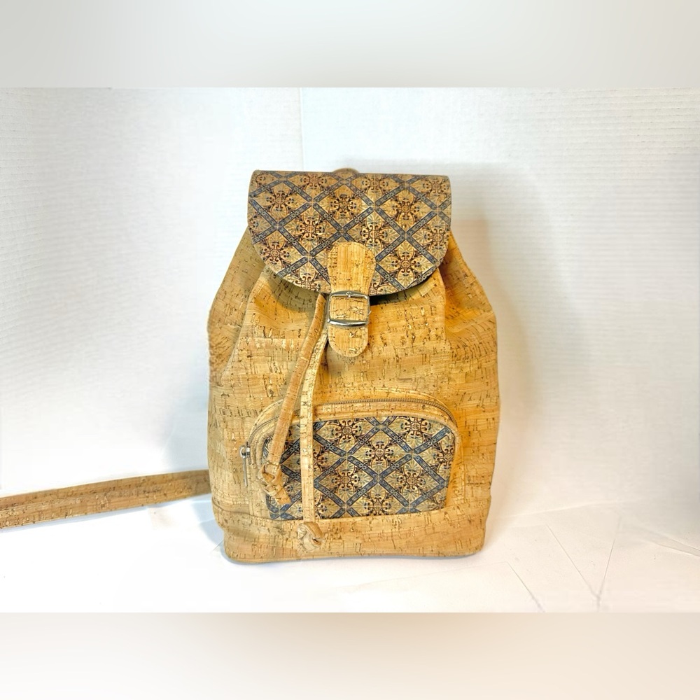 Cork Fabric Backpack Purse Adjustable Straps